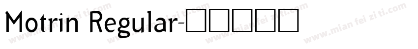 Motrin Regular字体转换
